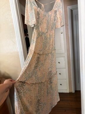 Lovestitch Maxi Dress – Size Medium – Boho Smocked Tiered Dress